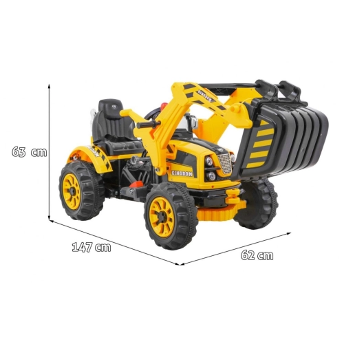 Koparka Traktor na akumulator dla dzieci  Żółta  JS328A